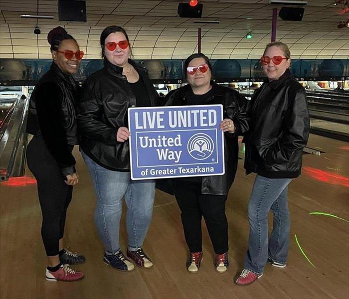 SERVPRO of Texarkana employees at bowling event