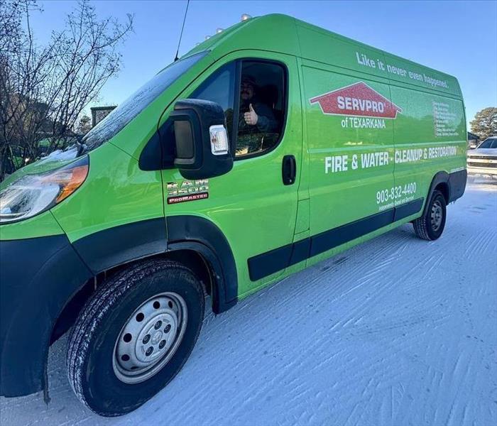 SERVPRO van in snow