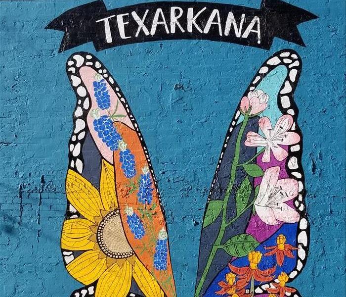 Art painted on the walls in Downtown Texarkana 