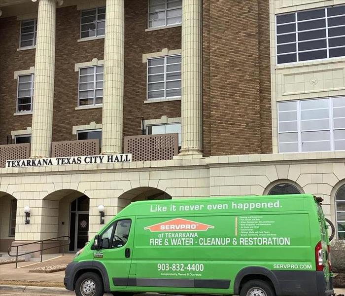 SERVPRO van in front of city hall