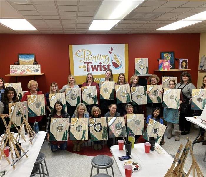 Painting with a Twist with some of our local women